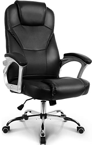 neo chair Office Chair Computer Desk Chair Gaming - Ergonomic High Back Cushion Lumbar Support with Wheels Comfortable Black Leather Racing Seat Adjustable Swivel Rolling Home Executive…