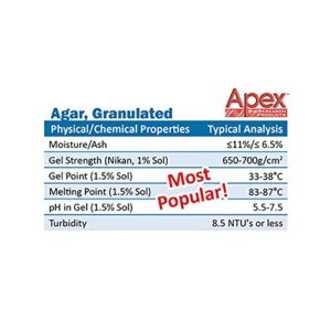 Apex Granulated Agar, 2kg, Bacteriological Grade, 2kg/Unit