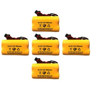 (5 pack) elbb001 elb-b001 lithonia unitech aa900mah 0253799 anic1566 3.6v 900mah emergency/exit light nicad battery replacement