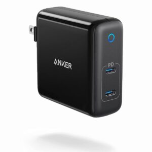 Anker 60W 2-Port USB C Charger, PowerPort Atom PD 2 [GAN Tech] Compact Foldable Wall Charger, Power Delivery for MacBook Pro/Air, iPad Pro, iPhone 11 / Pro/Max/XR/XS/X, Pixel, Galaxy, and More