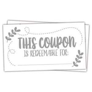 50 coupon cards - coupons for mom, wife, husband, business - vouchers