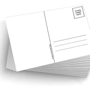 100 Blank Mailable 4"x6" Heavy Duty 14PT Postcards with Mailing Side