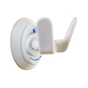medgear a-0295b multi-purpose suction cup double hook hanger for hard, flat non-textured surfaces
