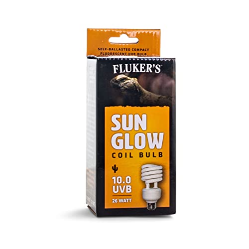 Fluker's Sun Glow 10.0 UVB Compact Fluorescent Coil Bulb for Desert Reptiles, 26 Watt, Black