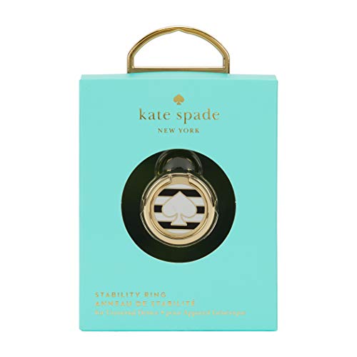 Kate Spade New York Universal Ring Stand - Black / White Stripes w/ Spade