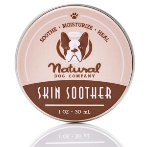 natural dog company skin soother, 1 oz. tin, allergy and itch relief for dogs, dog moisturizer for dry skin, dog lotion, ultimate healing balm, dog rash cream
