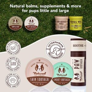 Natural Dog Company Skin Soother, 1 oz. Tin, Allergy and Itch Relief for Dogs, Dog Moisturizer for Dry Skin, Dog Lotion, Ultimate Healing Balm, Dog Rash Cream