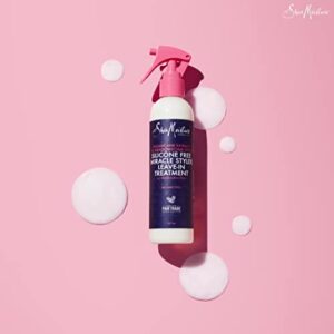 Shea Moisture Silicone Free Miracle Styler Leave In Conditioner Spray with Sugarcane Extract and Meadowfoam Seed, Unisex Leave In Treatment Detangler Spray, 8 Oz