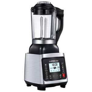 gowise usa gw22501 premier high performance heating blender with 6 blending presets and recipe book, black