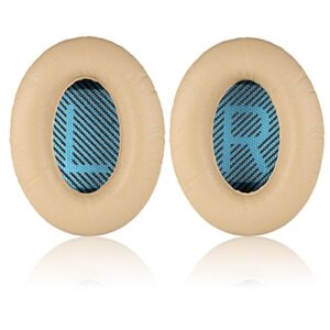 jecobb replacement ear pads kit ear cushions for bose quietcomfort 2, quiet comfort 15, quietcomfort 25, qc 35, ae2, ae2i, ae2w, sound true, sound link (around-ear only) headphones (apricot)