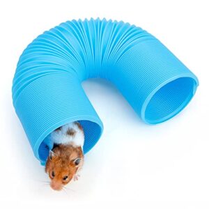 niteangel small pet fun tunnel, 39 x 4 inches - fit adult ferrets and rats (blue)