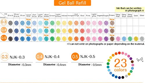 Zebra Sarasa Select Multi Pen Refill, 0.5mm 18 Color Refills, Sticky Notes Value Set