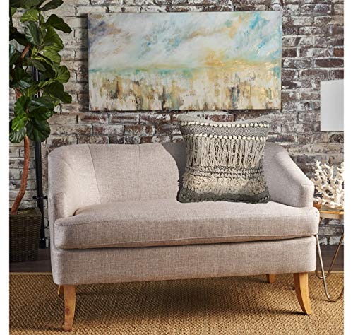 LR Home Priscilla Throw Pillow, 20" x 20", Gray