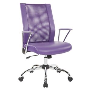 osp home furnishings bridgeway office chair, purple