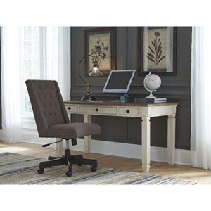 Signature Design by Ashley Bolanburg Farmhouse 60" Home Office Writing Desk with Drawers, Whitewash