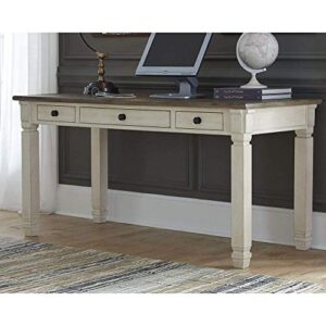 Signature Design by Ashley Bolanburg Farmhouse 60" Home Office Writing Desk with Drawers, Whitewash