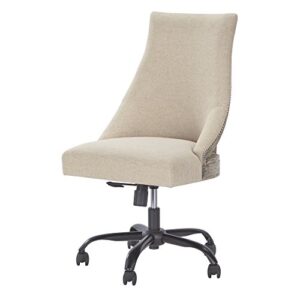 signature design by ashley office program swivel desk chair, beige
