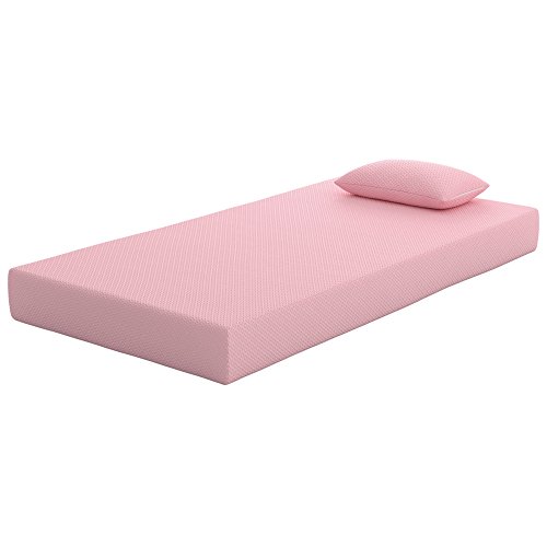 Ashley Furniture Signature Design - iKidz Children's Mattress and Pillow Set - Kids Bed in a Box - Twin - Pink