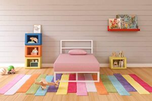 ashley furniture signature design - ikidz children's mattress and pillow set - kids bed in a box - twin - pink