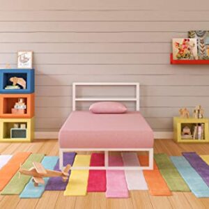 Ashley Furniture Signature Design - iKidz Children's Mattress and Pillow Set - Kids Bed in a Box - Twin - Pink