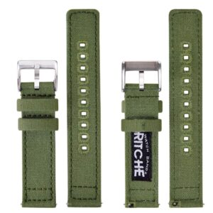 Ritche 20mm Canvas Wristbands Watch Bands for Omega x Swatch Moonswatch Replacement Quick Release Watch Straps for Men