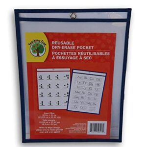 Teaching Tree Reusable Dry Erase Pockets - 2 Pockets