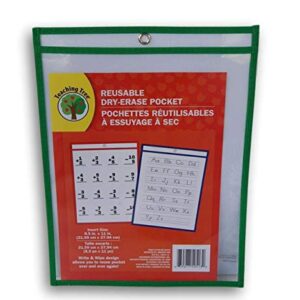 Teaching Tree Reusable Dry Erase Pockets - 2 Pockets