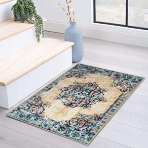 superior deck-nylon-parent area rug, 2 ft x 3 ft, cream