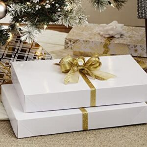 Hallmark Large Gift Boxes with Lids (12 X-Large Shirt Boxes for Sweaters or Robes) for Christmas, Holidays, Birthdays and More