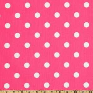 premier prints polka dot candy pink/white, fabric by the yard