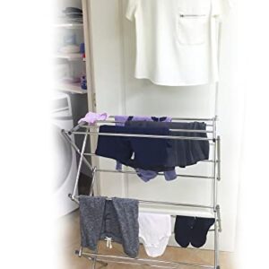 Woolite Foldable Clothes Drying Rack, Collapsible, Compact, Space Saver, Easy Storage, Grey