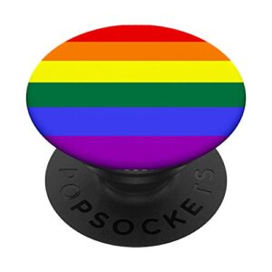lgbt pride pop socket - pride rainbow flag popsockets popgrip: swappable grip for phones & tablets