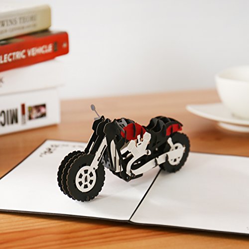 Liif Motorcycle Mania Father's Day Pop Up Card For All Occasions, Birthday, Father's Day Card, Happy Birthday Card For Dad, Boyfriend, Men, Congratulations Card, Retirement Card, Unique Gifts