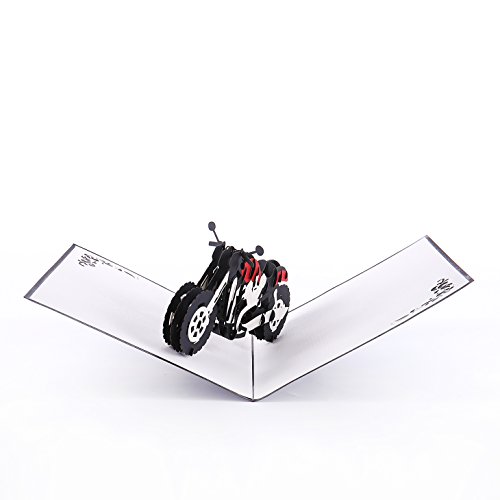 Liif Motorcycle Mania Father's Day Pop Up Card For All Occasions, Birthday, Father's Day Card, Happy Birthday Card For Dad, Boyfriend, Men, Congratulations Card, Retirement Card, Unique Gifts