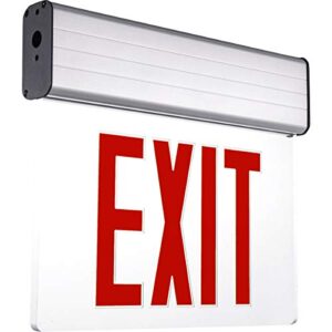 red edge lit exit sign - double sided