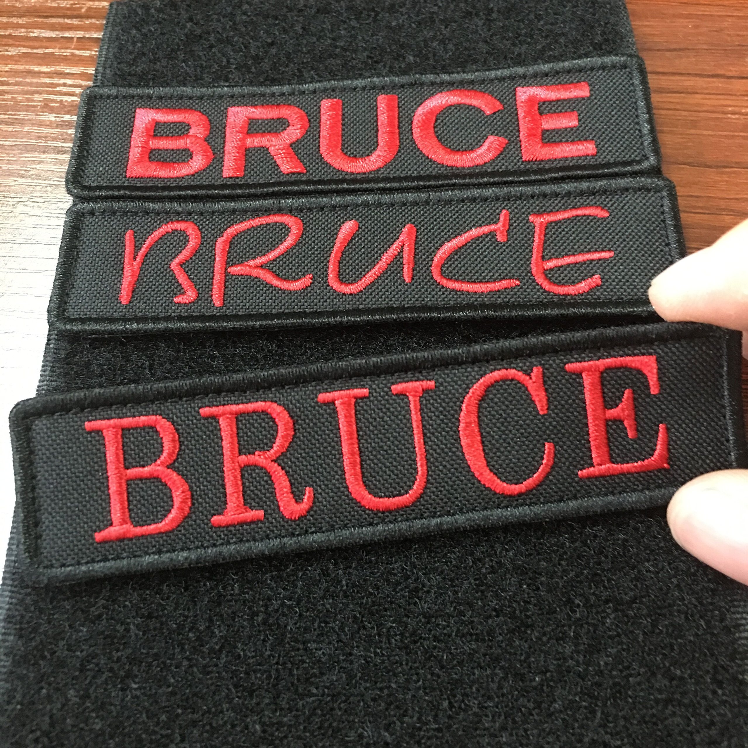 2 Pieces of The Custom Personalized Embroidered Name Patches Hook Fastener,Uniform,Work Shirt,Hat Morale Name Patch, Size is 4"X1"