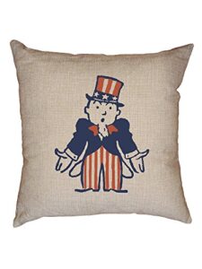 hollywood thread uncle sam empty pockets big govenment politics decorative linen throw cushion pillow case with insert