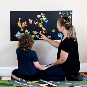 magnetic chalkboard contact paper, self adhesive magnetic wall board sticker, magnetic wallpaper for kids toddlers playroom, 39" x 18"