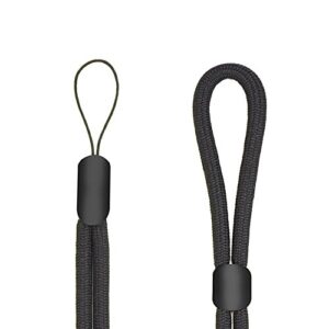 VEXMOTT Adjustable Wrist Straps Hand Lanyard Compatible with iPhone Camera USB Flash Drives Key Chain and Other Portable Items Black Set of 2