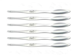 akoak 6 pcs seafood tools,double headed 304 stainless steel fork and spoon for crab and lobster