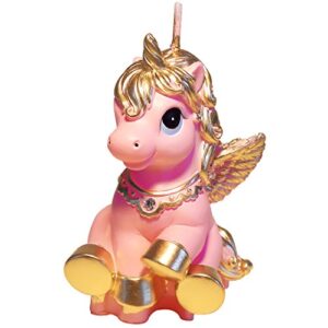 ilikepar birthday candles smokeless cake topper unicorn candle for party supplies and wedding favor (pink)