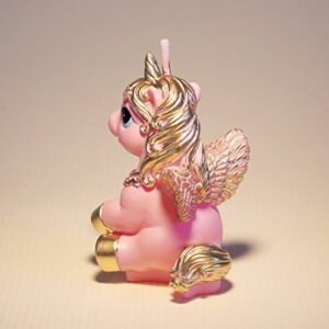 iLikePar Birthday Candles Smokeless Cake Topper Unicorn Candle for Party Supplies and Wedding Favor (Pink)