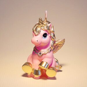 iLikePar Birthday Candles Smokeless Cake Topper Unicorn Candle for Party Supplies and Wedding Favor (Pink)