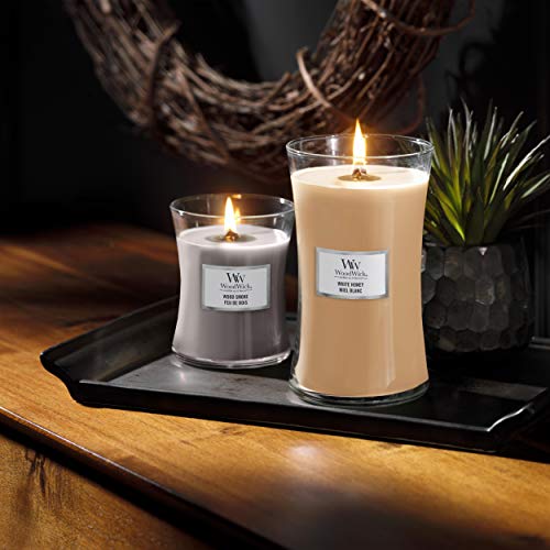 WoodWick Large Hourglass Scented Candle | Wood Smoke | with Crackling Wick | Burn Time: Up to 130 Hours Wood, Wood Smoke