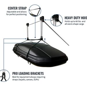 StoreYourBoard Cargo Box Ceiling Storage Hoist, Rooftop Carriers, Hi Lift Pro Garage Organizer Pulley, Hanger Rack