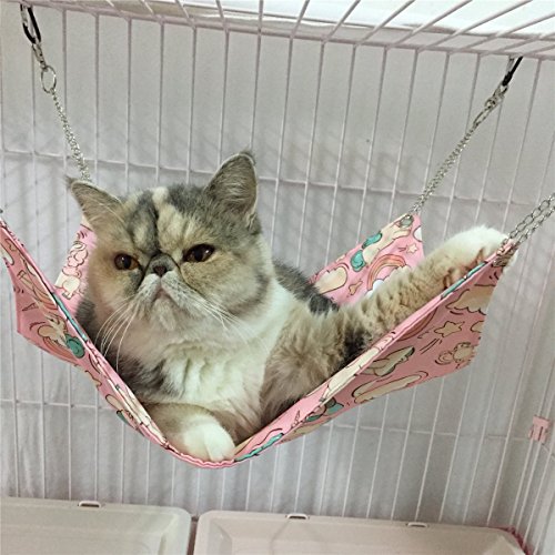 Ferret Cat Hammock Bed for Cage 100% Handmade Pet Canvas Hammocks for Small Animals, Kitten, Guinea Pig, Bunny, Rabbit, Rat Comfortable Hanging Bed, Soft Sleepy Mat Pad for Sleeping and Resting