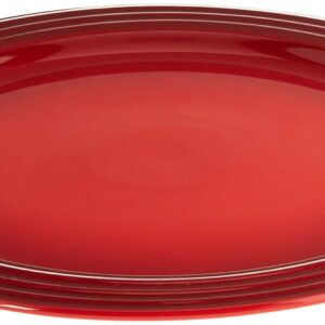 Le Creuset Stoneware Dinner Plates, Set of 4, 11.25" Each, Cerise