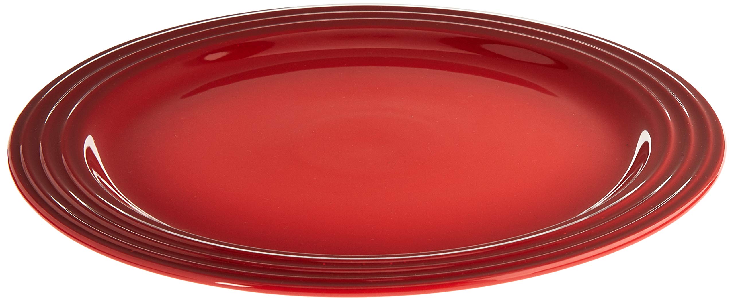 Le Creuset Stoneware Dinner Plates, Set of 4, 11.25" Each, Cerise