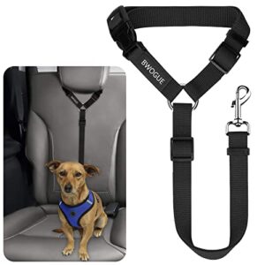 bwogue pet dog cat seat belts, car headrest restraint adjustable safety leads vehicle seatbelt harness