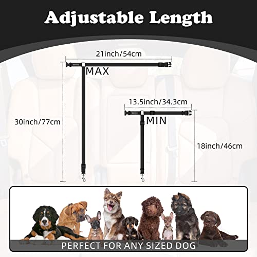 BWOGUE Pet Dog Cat Seat Belts, Car Headrest Restraint Adjustable Safety Leads Vehicle Seatbelt Harness